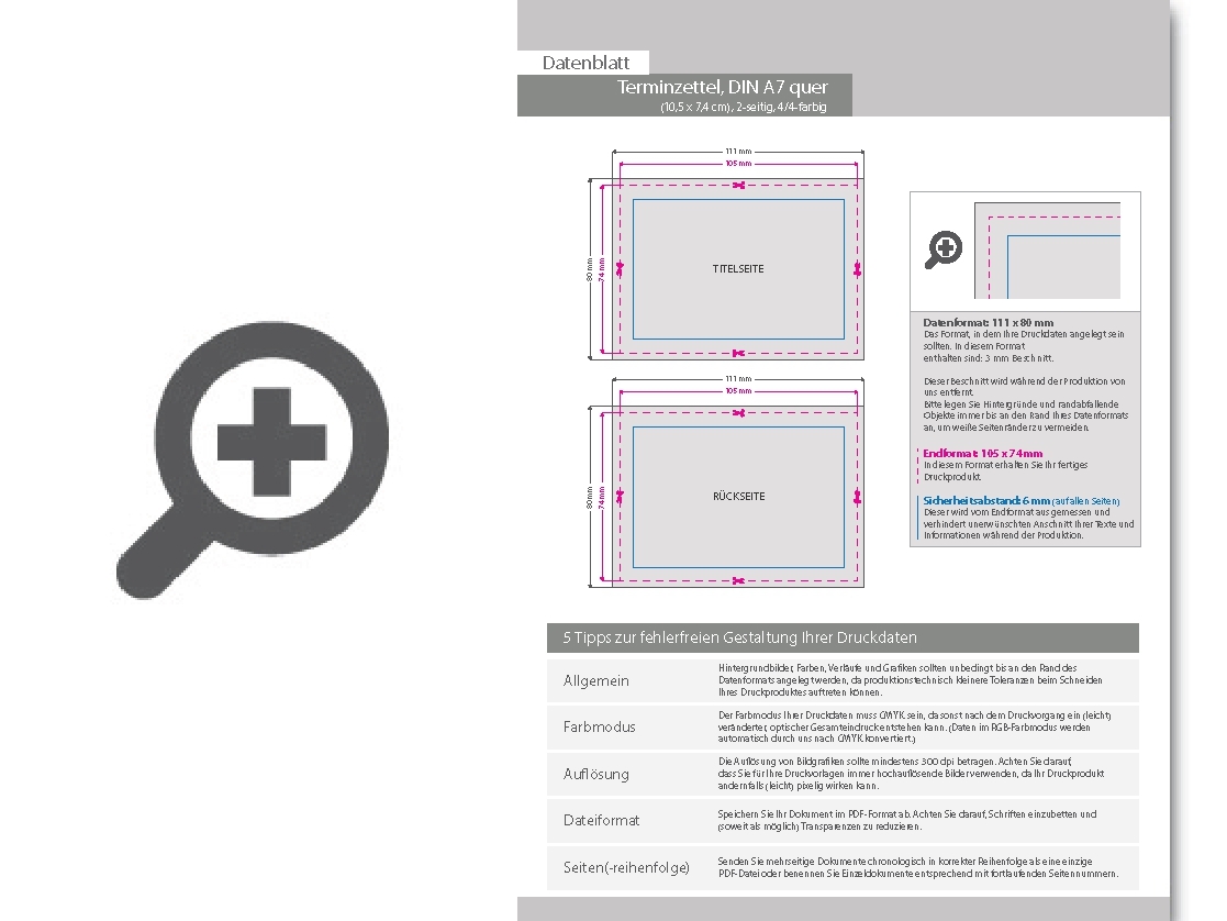 Product Bild terminzettel__din_a7_quer_(10_5_x_7_4_cm)__2-seitig__4_4-farbig